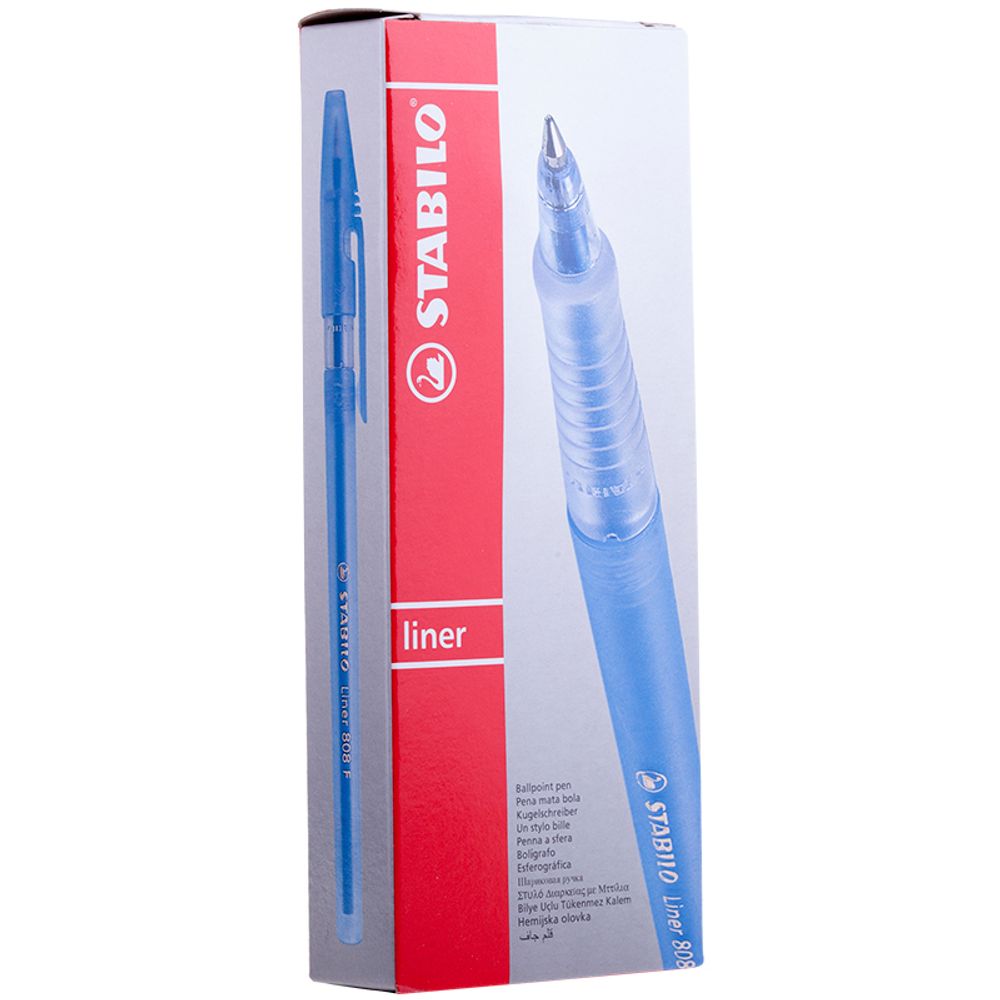Ручка шариковая Stabilo "Liner 808" синяя, 0,7мм