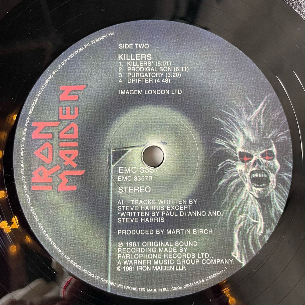Винтажная виниловая пластинка LP Iron Maiden Killers (EU 2014)