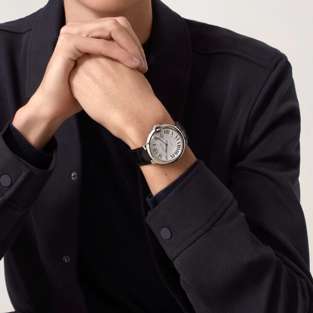 CARTIER Blue Balloon Collection Automatic Mechanical Movement Men"s Watches Watch 42mm Silver Dial