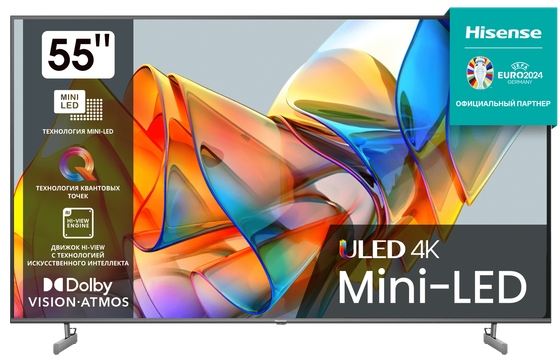 ЖК телевизор Hisense 55U6KQ(QLED,UHD Smart,frameless)