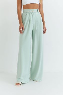 Брюки палаццо мятного цвета