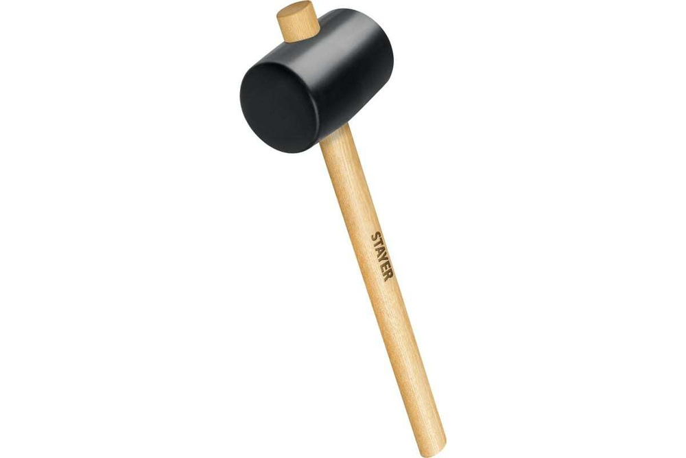 Чёрная резиновая киянка STAYER 450 г 20505-65
