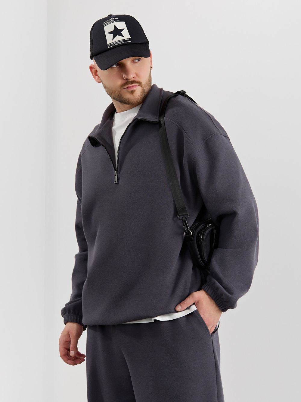 Толстовка мужская Интер-1 Виотекс ГРАФИТОВЫЙ