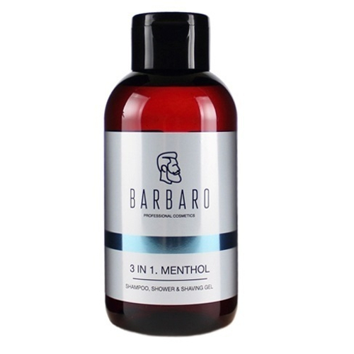Barbaro Shampoo Shower Shawing Gel - Шампунь гель для душа бритья с ментолом 250 мл