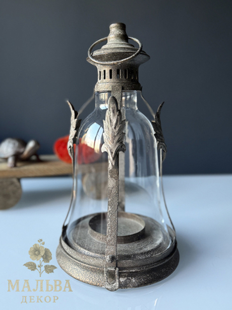 Подсвечник "Антик грин" под старину 16.5x29 см