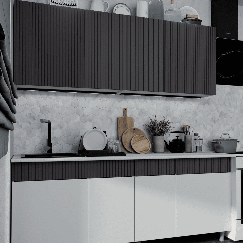 Кухня «София» Графит / Бланж 200 см