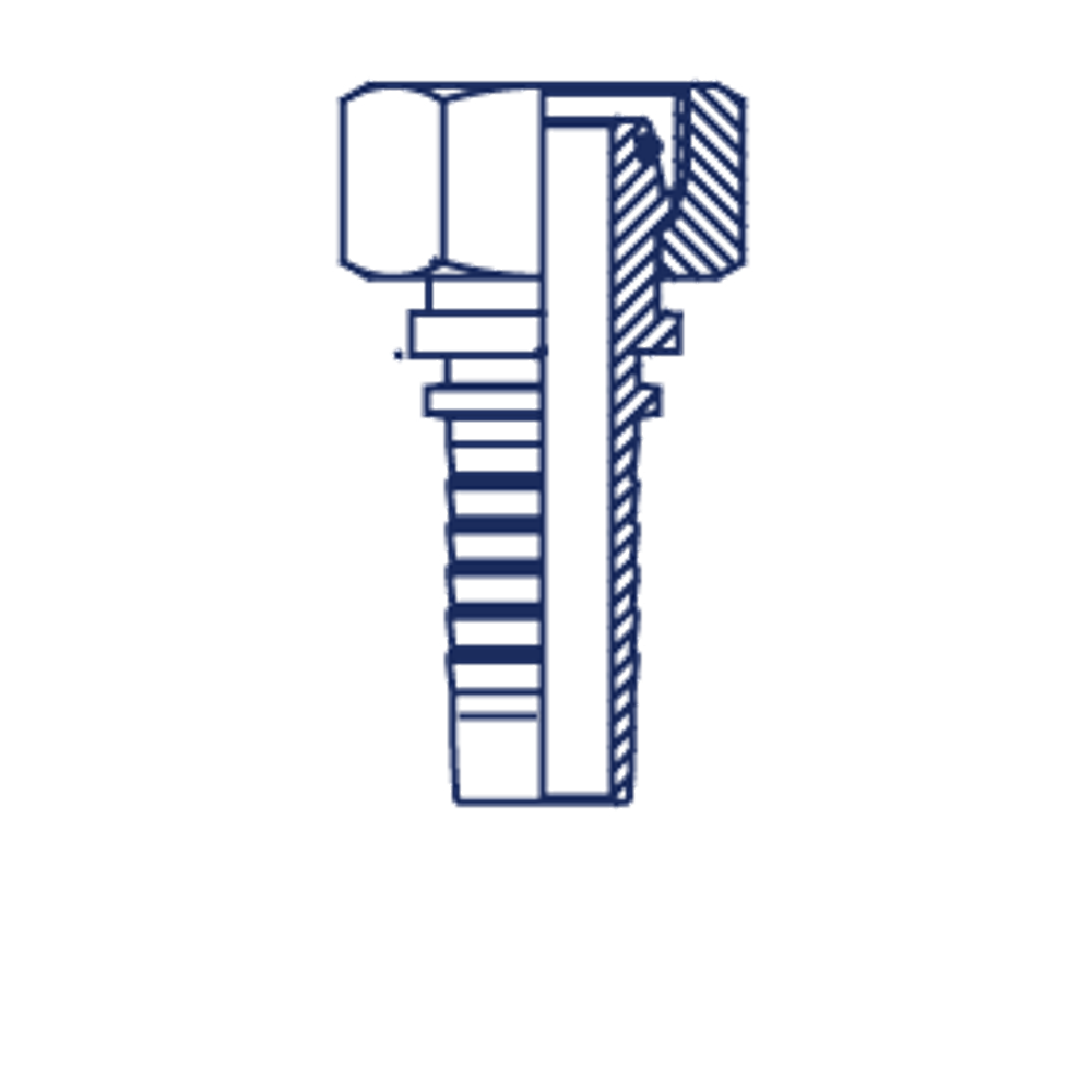 Фитинг DN 12 DKO-S (Г) 24x1.5 16 (используется только с рукавами 1SN, 2SN)