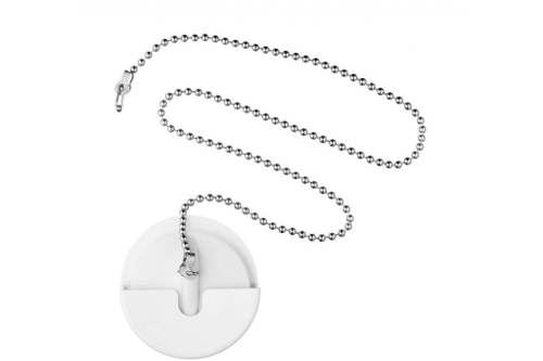 Пробка с цепочкой + держатель, БЕЛЫЙ 1NDVR4524-02-01Z50