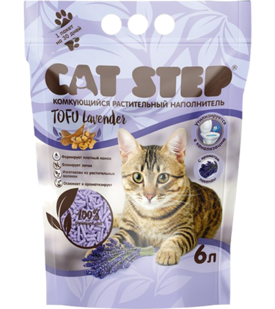Cat Step Тофу Лаванда 6л.