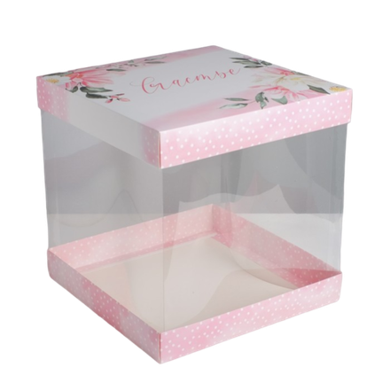 Складная коробка под торт «Счастье», 30 × 30 см