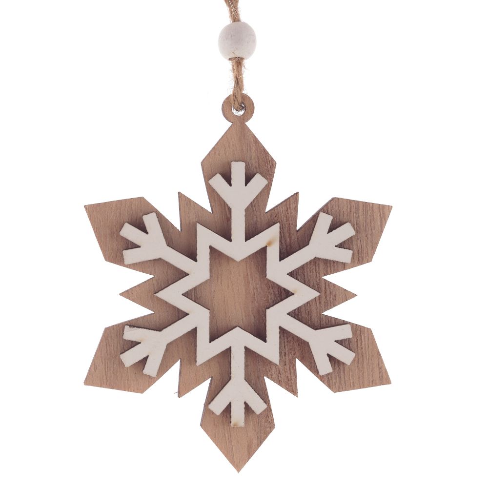 GAEM Украшение новогоднее "Снежинка", L8 W1 H10,5 см, 3в.