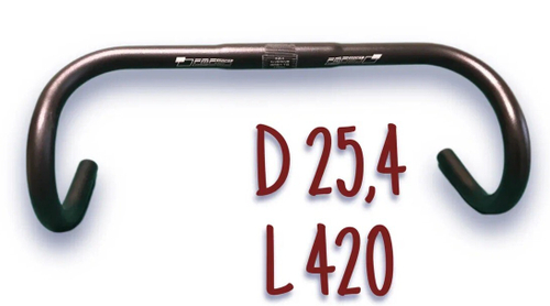 Руль шоссейный (баранка) алюминий 6061, D25,4, цвет черный FMF Sport
