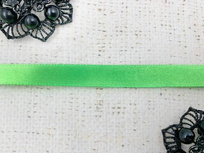 Лента атласная, ш. 1,2 см, светло-травяной