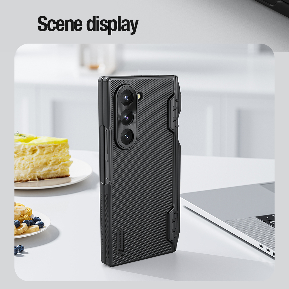 Чехол с поддержкой MagSafe и встроенным держателем для S Pen от Nillkin для Samsung Galaxy Z Fold 6 5G, серия Super Frosted Shield Fold Magnetic Case-Pen Holder Version