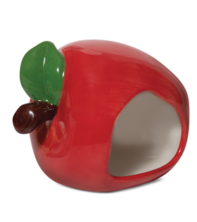 Домик для мелких животных керамический "Яблочко", 90*85*80мм, Triol