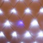 Гирлянда для улицы СЕТКА «Мерцание» ш2,0* в1,5 м 192 ламп LED, прозр.пров,1 реж.,IP-54, Белый, синее мерцание (возможность соединения)