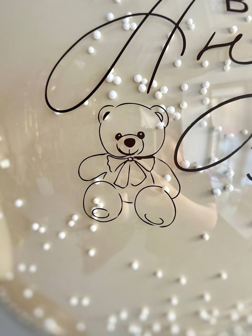 Воздушные гелиевые шарики с доставкой по Хабаровску мишка тедди/медведь барни шоколад/песок/золото №4417