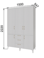 Спальня Толедо Шкаф 3-х ств.с ящиками ТШ-24