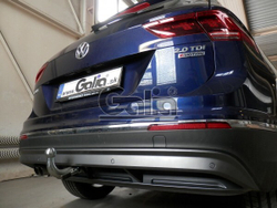 Фаркоп оцинкованный Galia V069A для Volkswagen Tiguan 2007-2016, 2016-, Audi Q3 2011-2018(паспорт и сертификат в комплекте)(без электрики)