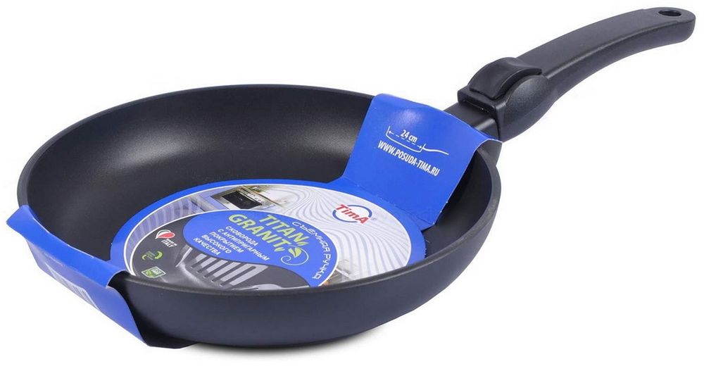 Сковорода со съемной ручкой TVS Titan Granit, 22 см