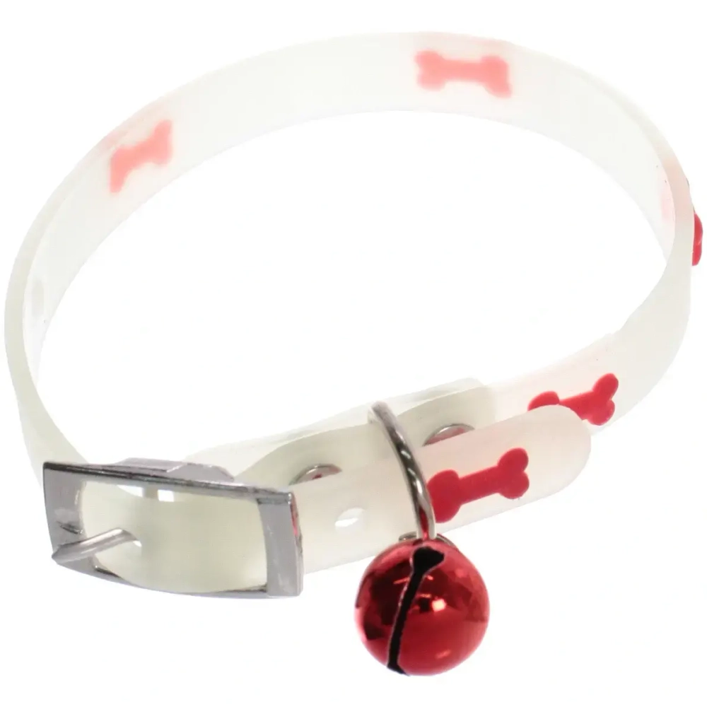 Ошейник для кошек с колокольчиком 1*30см «Neon-Кость» светящийся Ultramarine