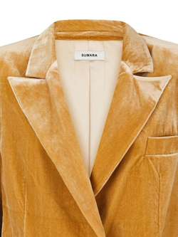 Жакет оверсайз мужского кроя из бархата