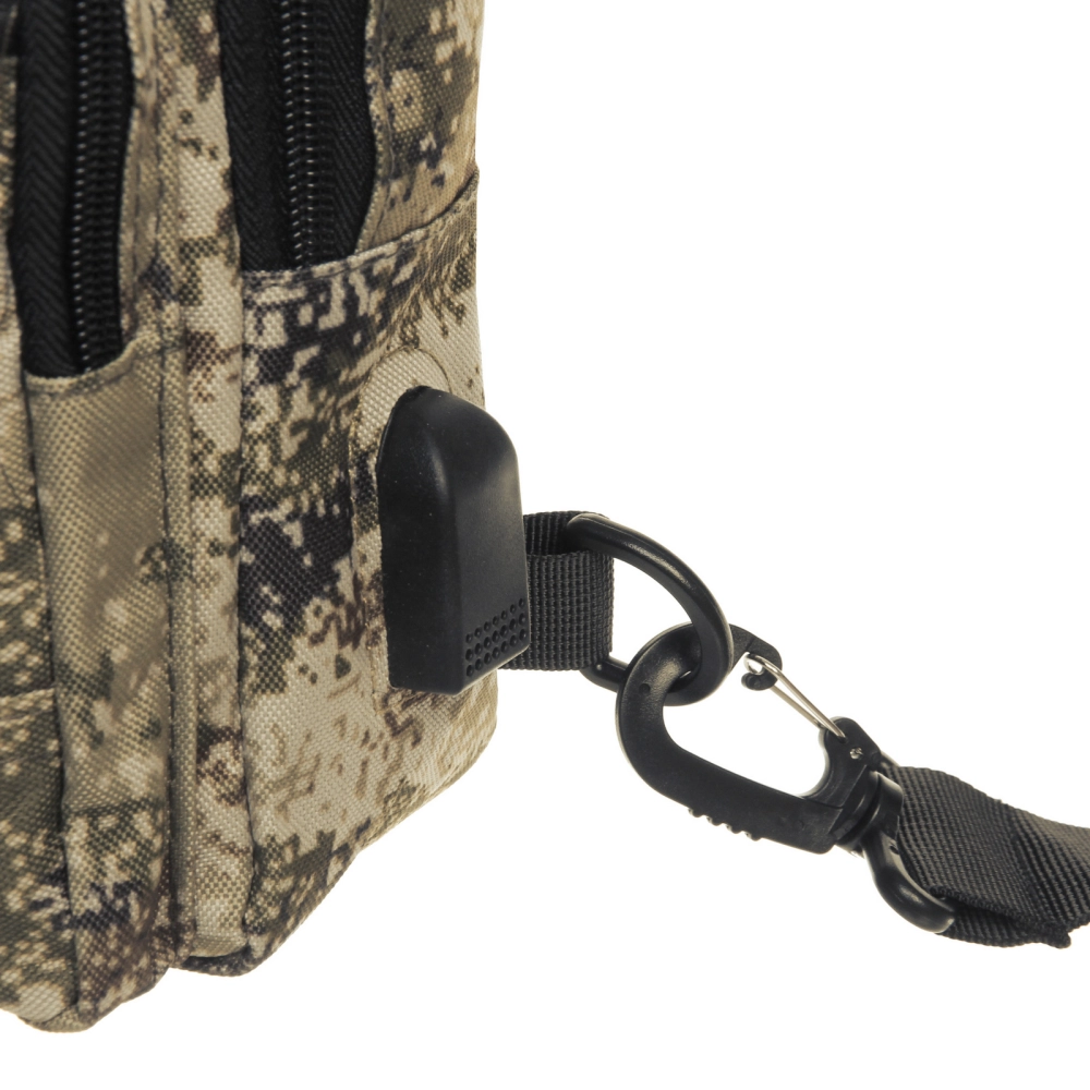 Сумка мужская через плечо «Viking», 4 кармана, цвет хаки-бежевый, 27*16*6,5см