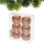 Набор колец для салфеток 6шт «Лайн» 4,5*2,8см, розовое золото