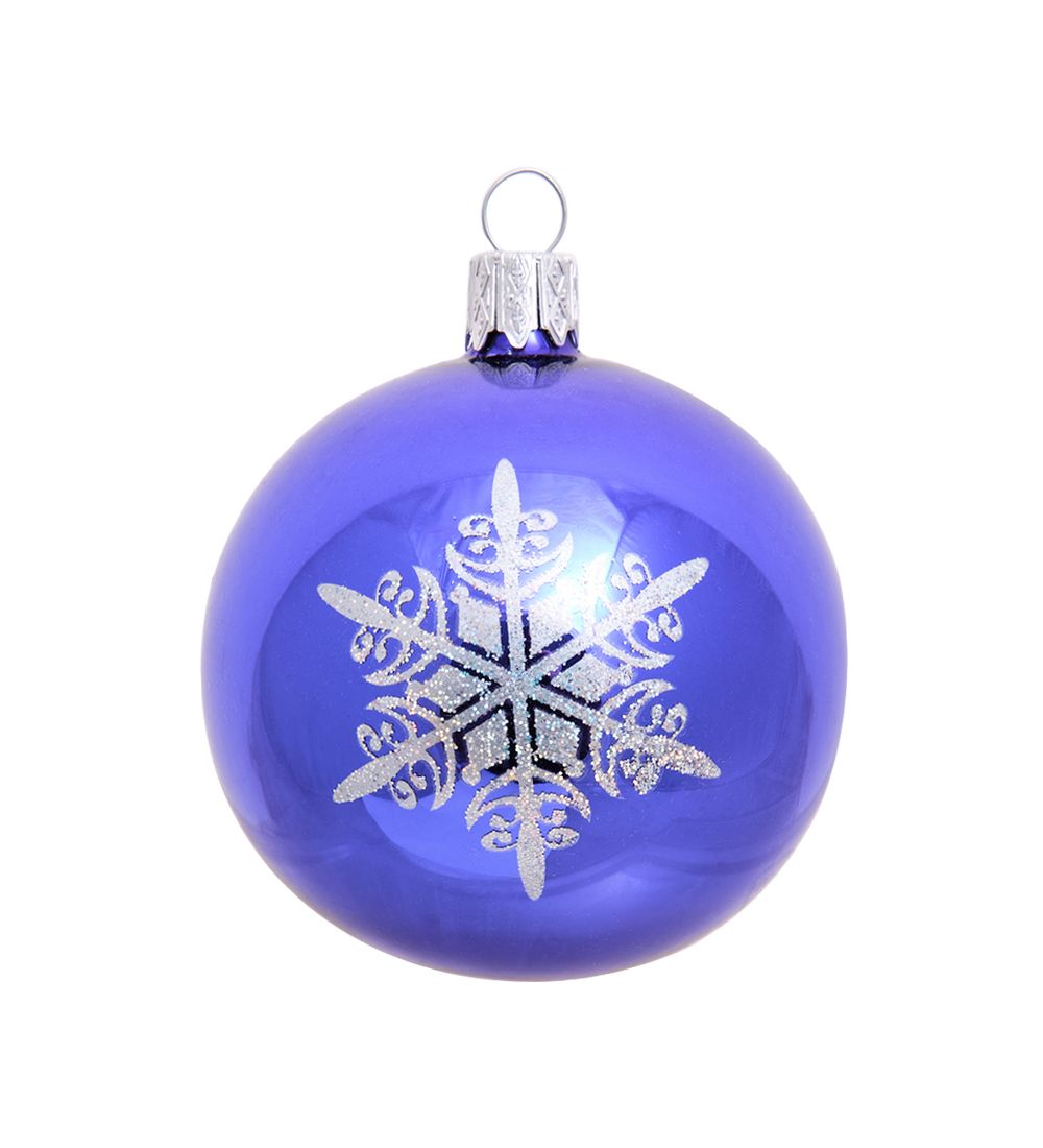 Элита НФШ-1040/1 Ел. украшение Шар «Снежинка» синий 65 мм