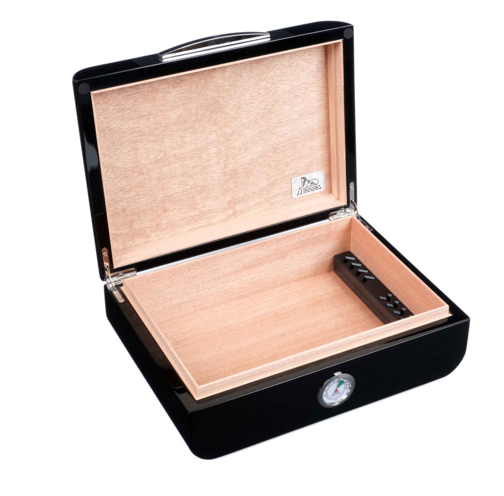 Хьюмидор Lubinski на 30 сигар, Черный глянцевый лак Q240