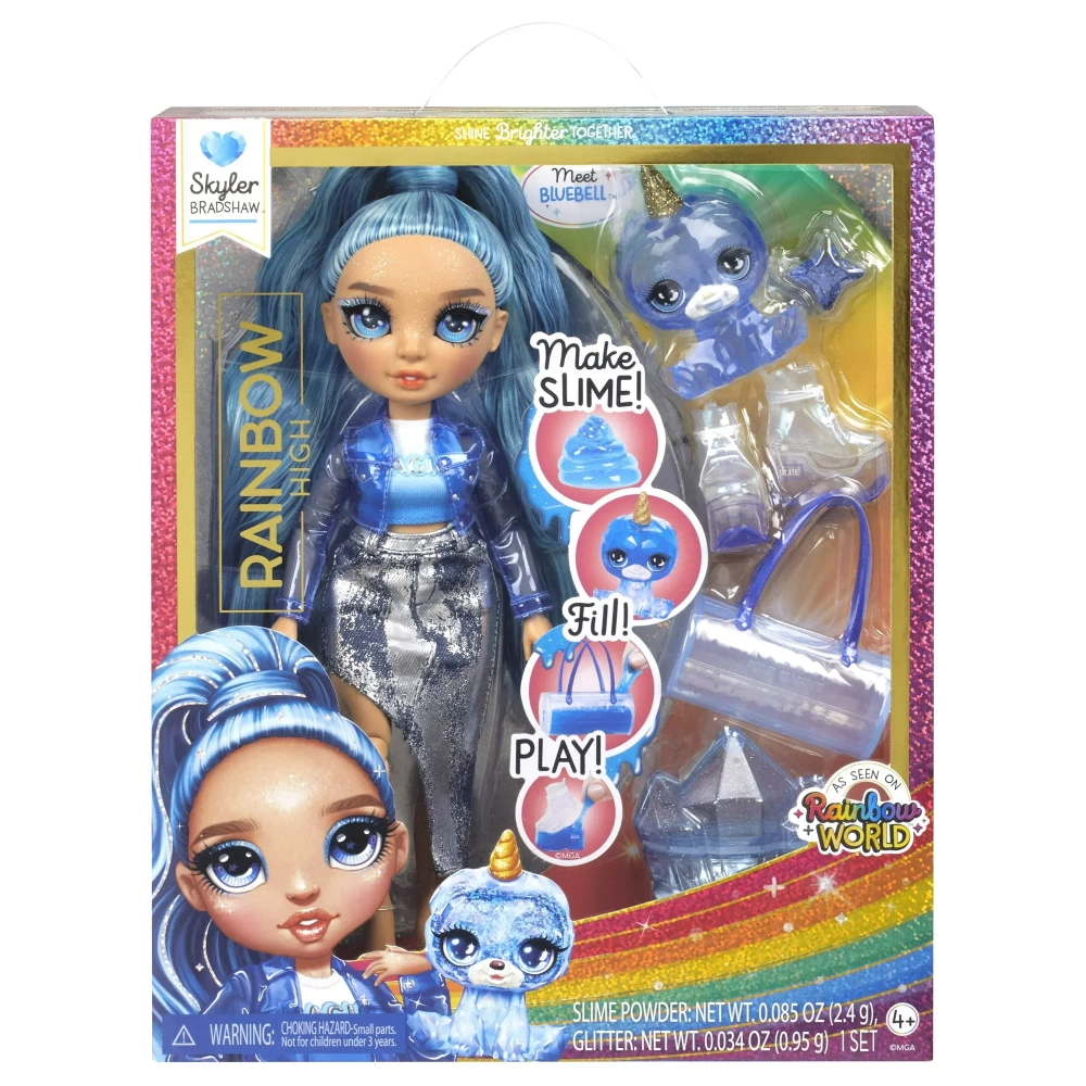 Кукла Rainbow High Skyler со слаймом и питомцем