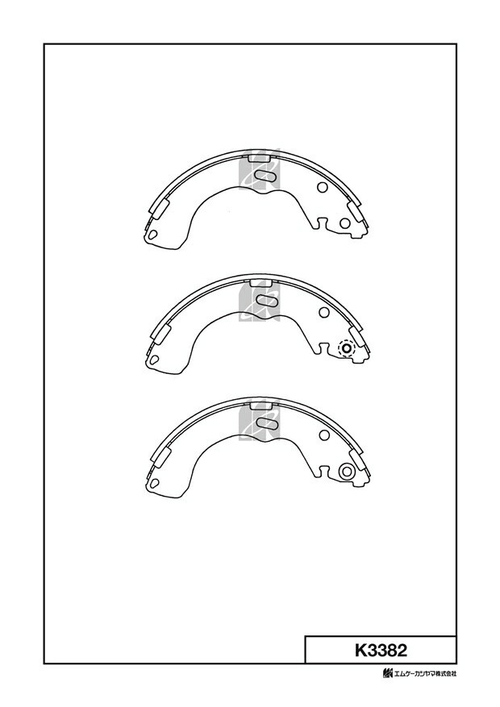 Барабанные тормозные колодки KASHIYAMA K3382