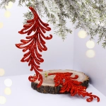 Подвеска «Волшебное перо» 10 см (набор 2 шт), красный