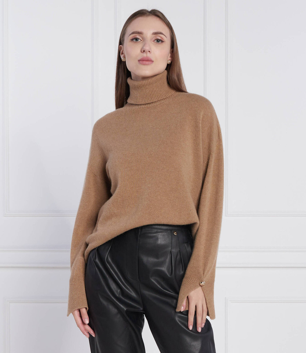 Хлопковый гольф Liu Jo - коричневый(CF2343 MA31N)