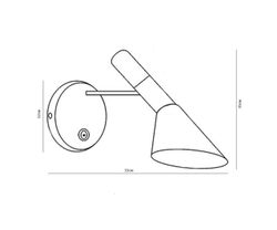 Kink Light 07033W,19 Бра Сеул черный E27 1*40W