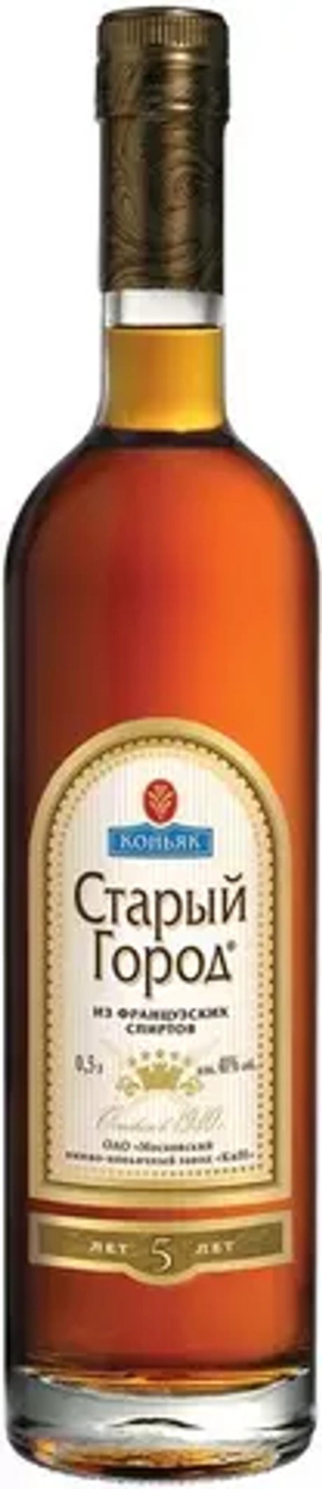 Коньяк Старый Город КВ 6 лет 0,5 40% Росинка Россия