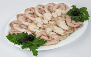 РУЛЕТ КУРИНЫЙ НАРЕЗКА 200гр вакуум