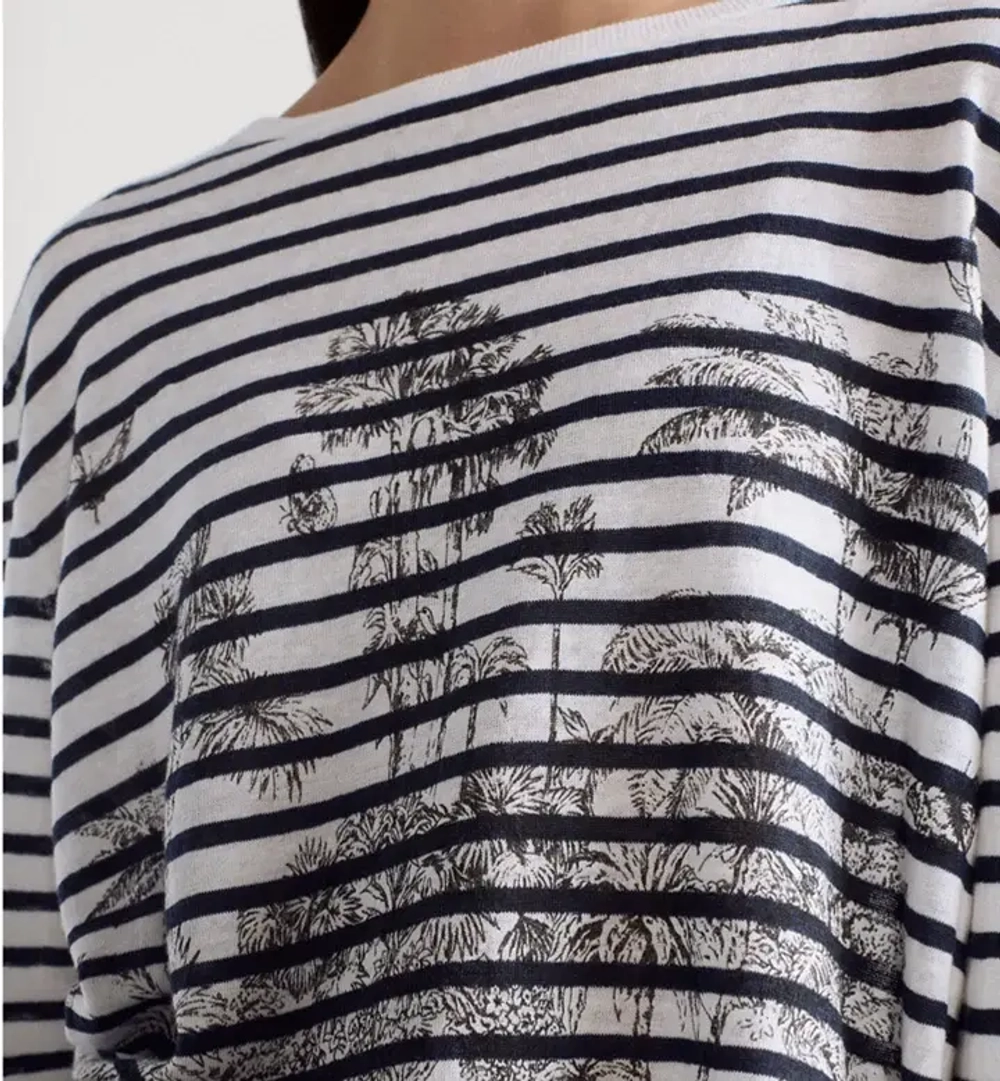 Свитер Dior с принтом Toile de Jouy Palms