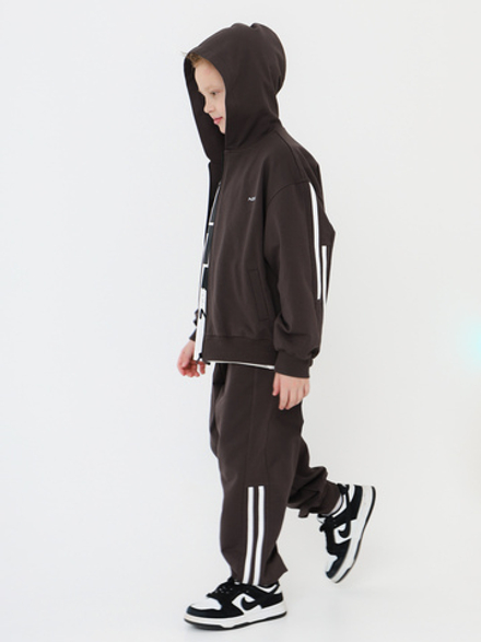 Джогеры с лампасом, шоколад