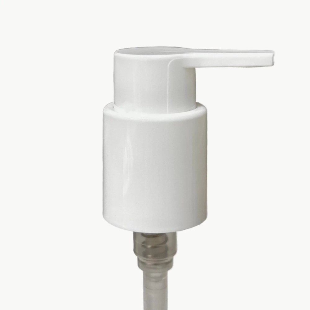 Дозатор для КРЕМА 24 белый гладкий с длинным носиком и фиксатором