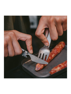 Набор столовых приборов Naturehike (нож, вилка, ложка), титан, в чехле