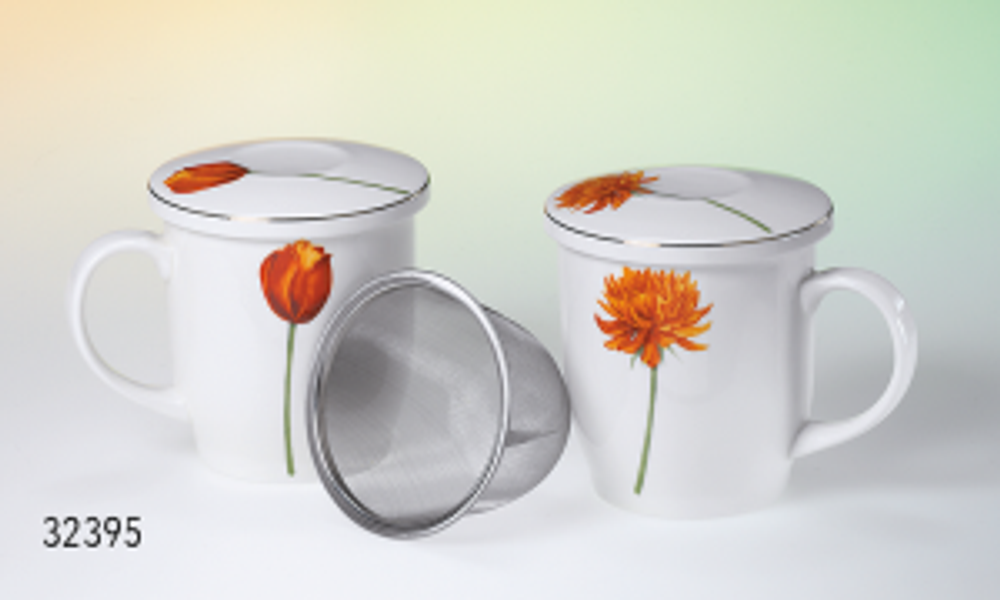 Кружка с крышкой "Тюльпан"