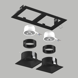 D5270707BMOD Светильник DOMINO QUADRO под LED модуль/лампу МR16 (214527+214507+214507+214007+214007)