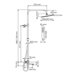 A299.255.218.BM Thermo Душевой комплект с термостатическим смесителем