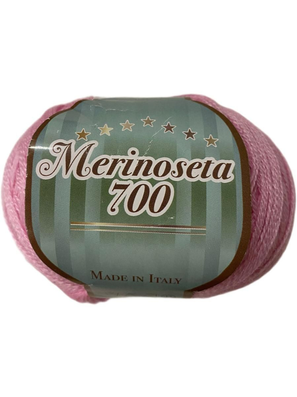 Пряжа Merinoseta (Италия.) 70% меринос 30% шелк 50г-700 м цв 838 розовый