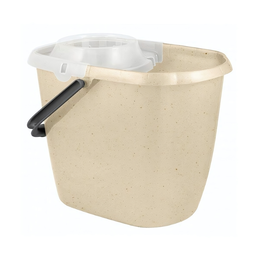 Ведро "Malta" прямоугольное 13л с отжимом МОП (бежевый)
