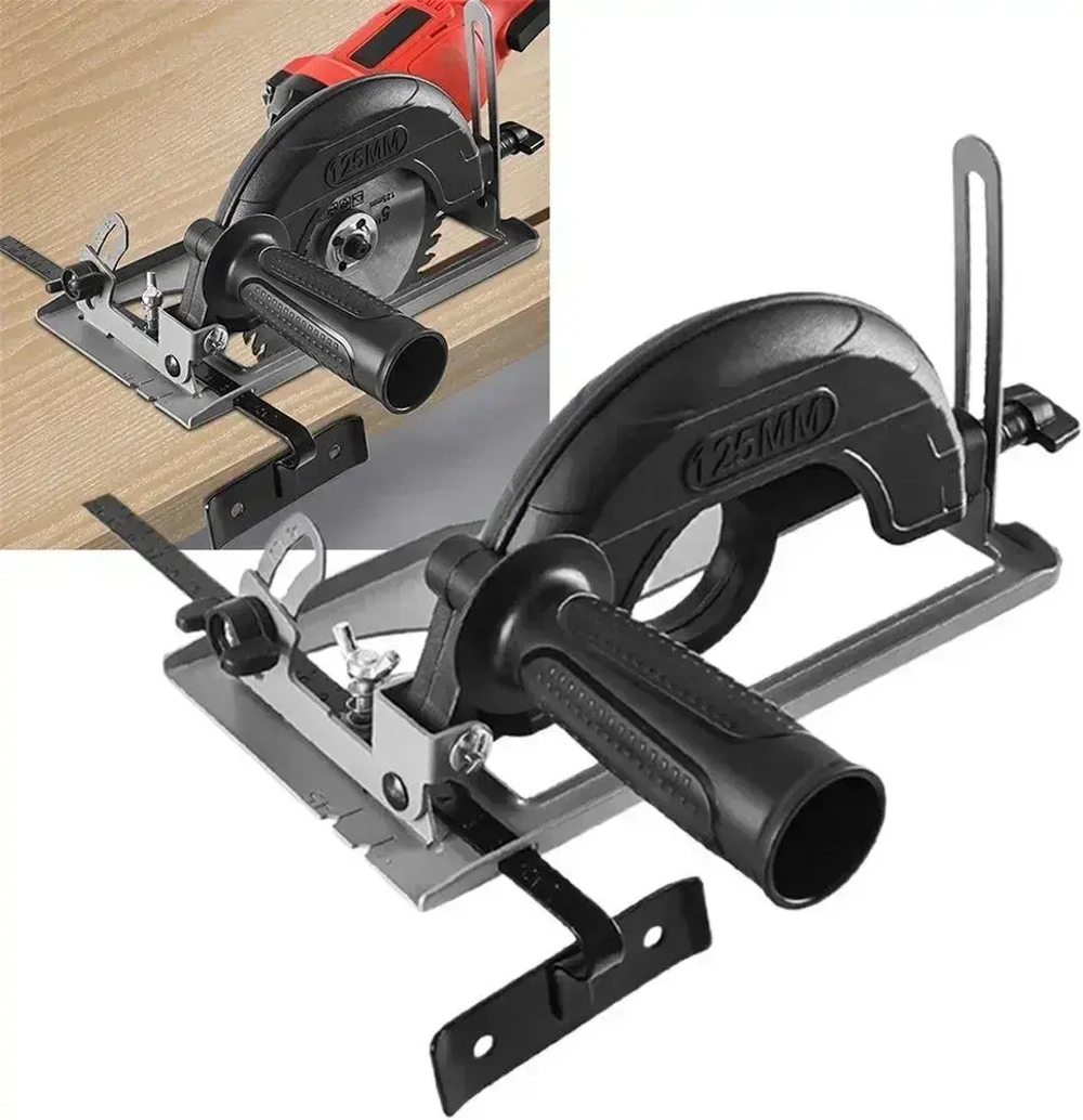 Мини циркулярная насадка. Адаптер для УШМ. Пильная насадка. Станина под циркулярку правша