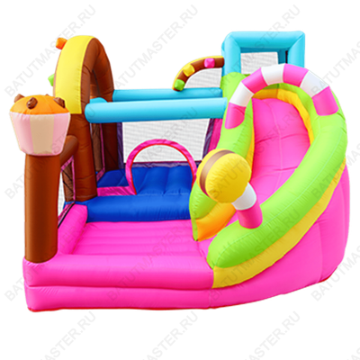 Батут для детей на дачу "Площадка сладостей" 3,2*2,9*2,13 м