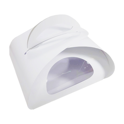 Коробка для торта с ручкой и окном картон 260*260*180 мм (белая)