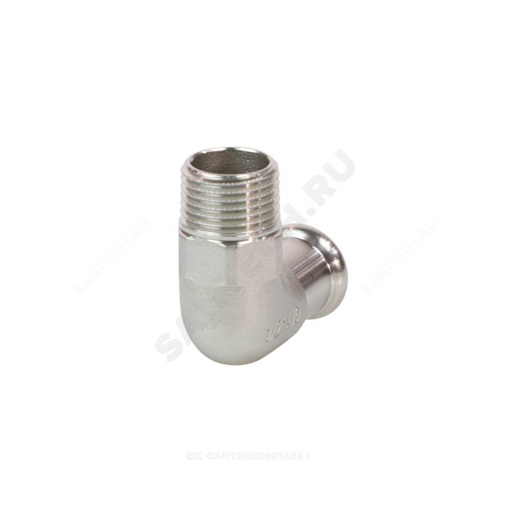 Угольник сталь нерж AISI 316L 90гр Дн 22х1/2" Ру16 пресс/НР Inoxpres RM 197102022